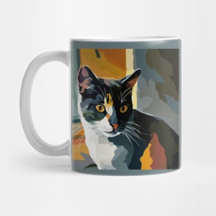 Oil Painting of Calico Cat Mug